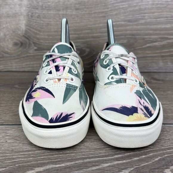Vans Authentic Vintage Floral Marshmallow Women’s Sz 7.5 Canvas Low Top Sneaker - Picture 2 of 11